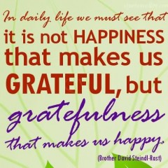 Happiness and Gratitude